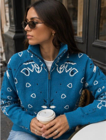 Bandana Girl Zip-Up Jacket