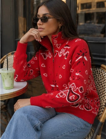 Bandana Girl Zip-Up Jacket