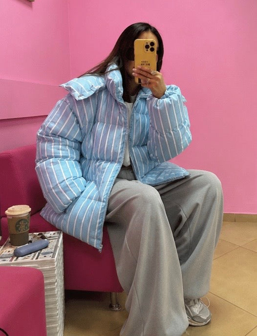 The Pinstripe Puffer